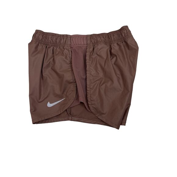 Nike Dri-Fit Metallic Rose Gold Lined Athletic Running Shorts Size Women's XS - Picture 2 of 3